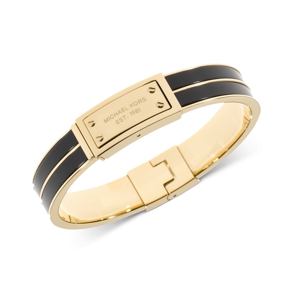 Michael Kors Plaque Hinged Enamel Bangle